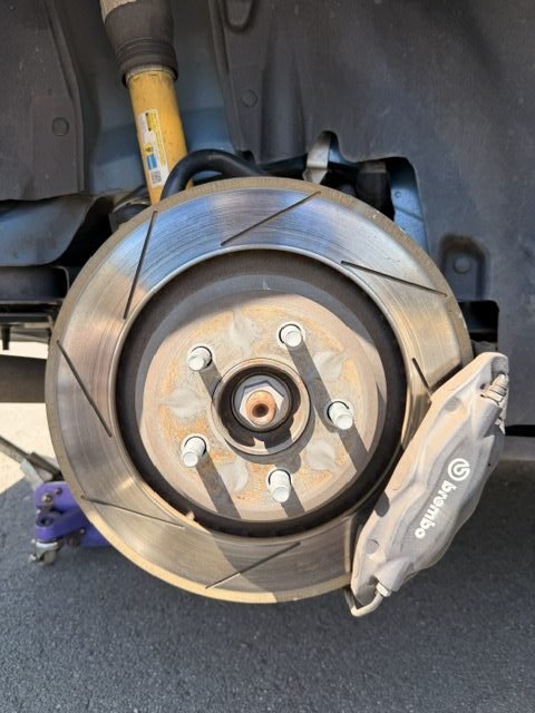 Slotted rotor with Brembo performance caliper