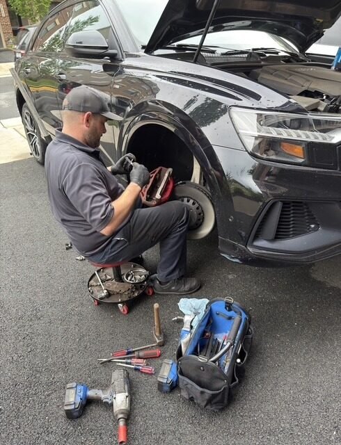 Brake Knights technician at work